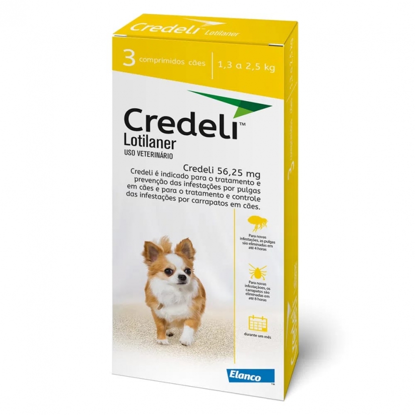 CREDELI 56,25MG AMARELO C/3 COMP 