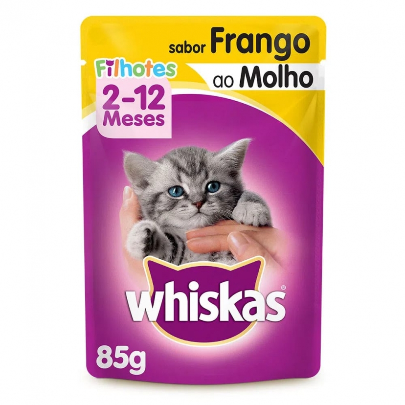 WHISKAS SACHE 85G FILHOTE FRANGO 