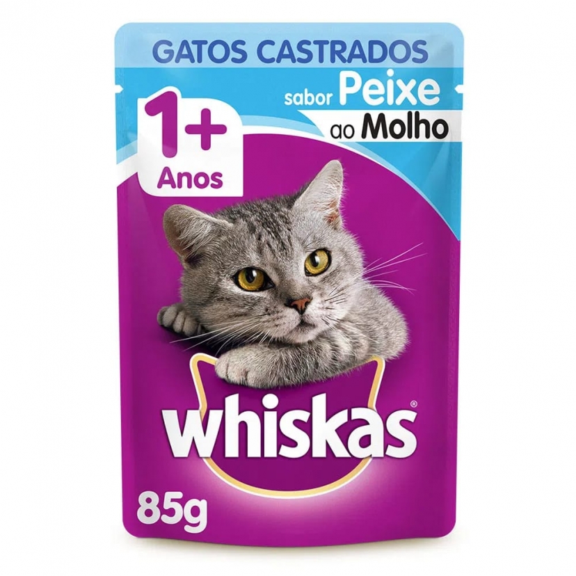 WHISKAS SACHE 85G CASTRADO PEIXE