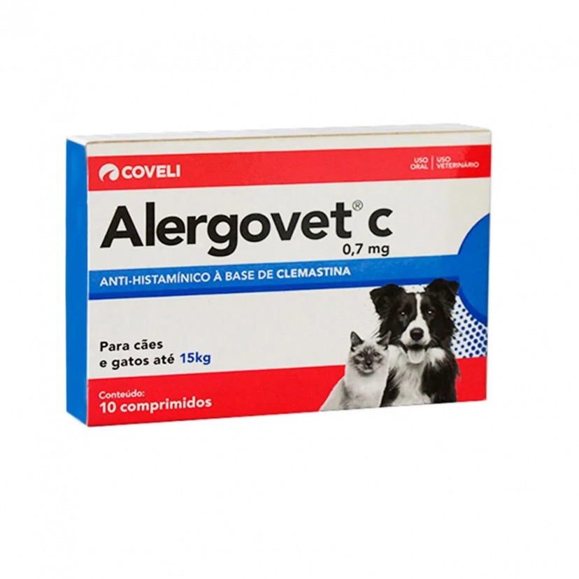 ALERGOVET C 0,7MG C/10COMP