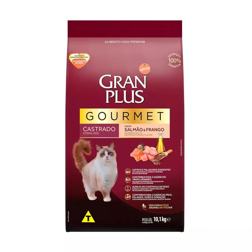 GRANPLUS GOURMET GT CAST 10KG 10 PCTS 1,01 SALMAO/FRANGO