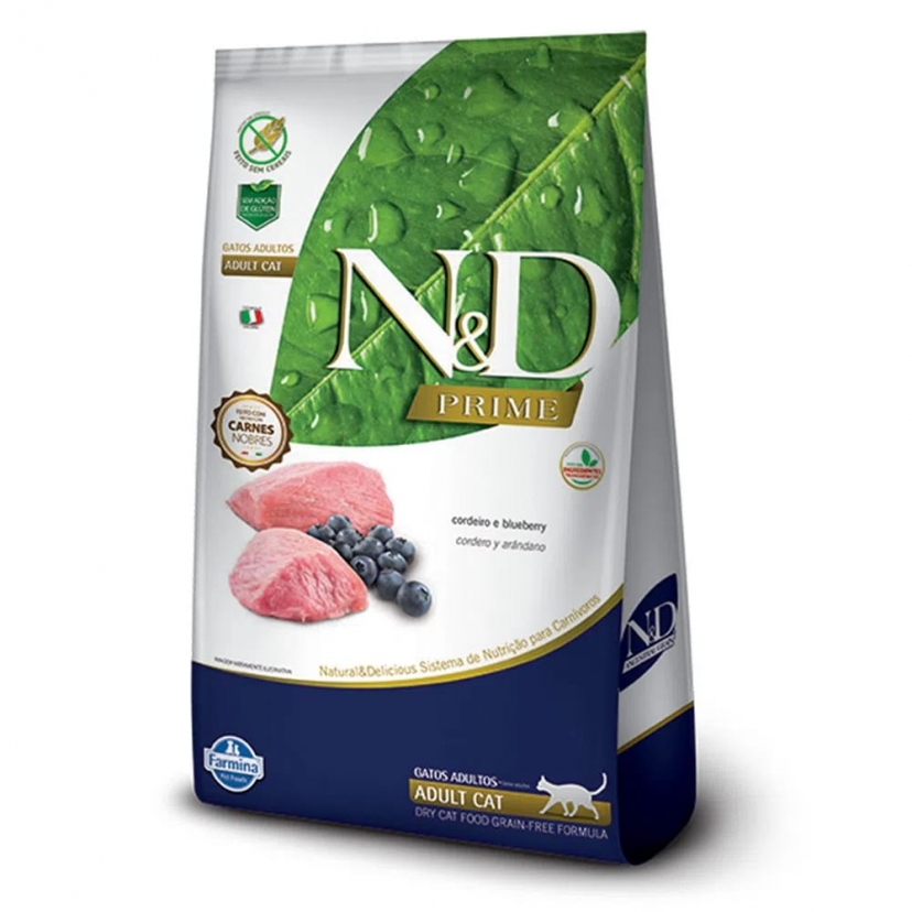 NED LOW FELINE ADULTO CORDEIRO E BLUEBERRY 7,5KG 