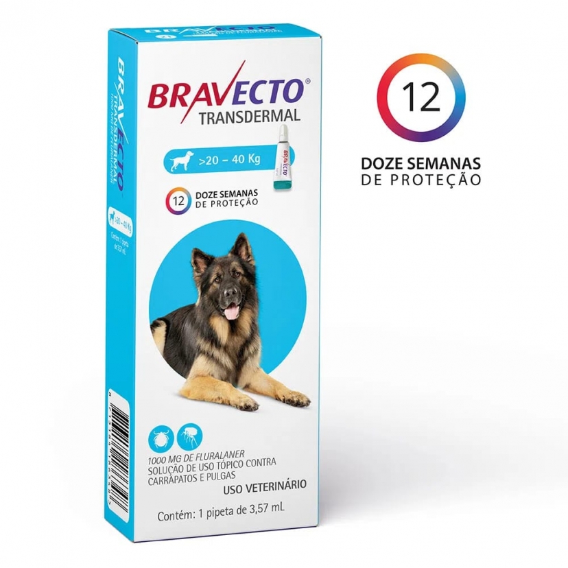 BRAVECTO TRANSDERMAL 20-40KG 1000MG 
