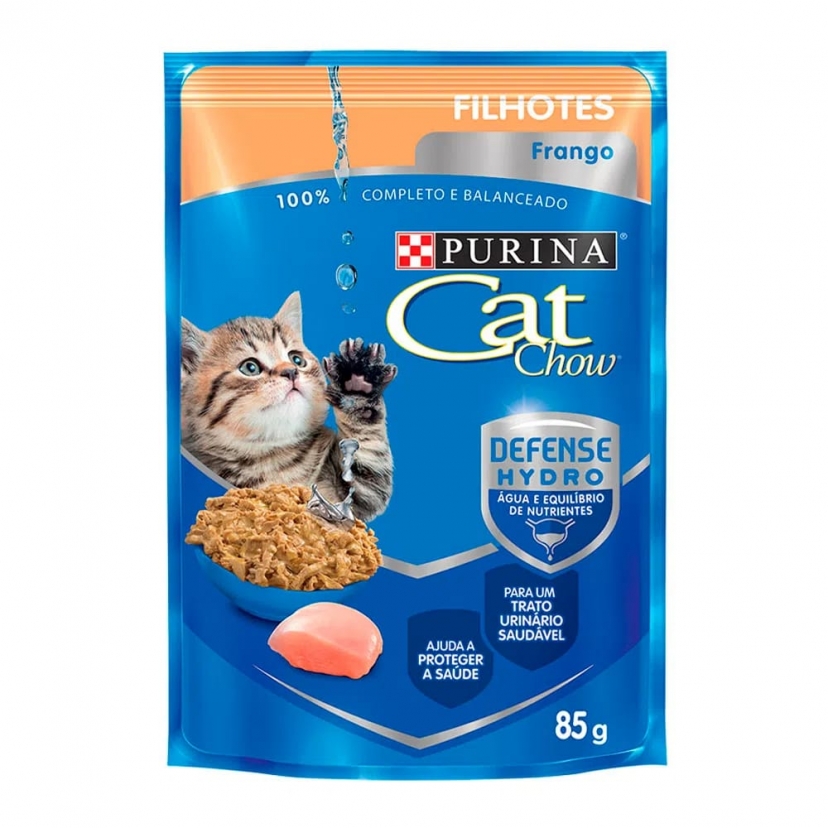 CAT CHOW SACHE FILHOTE FRANGO 85GR 