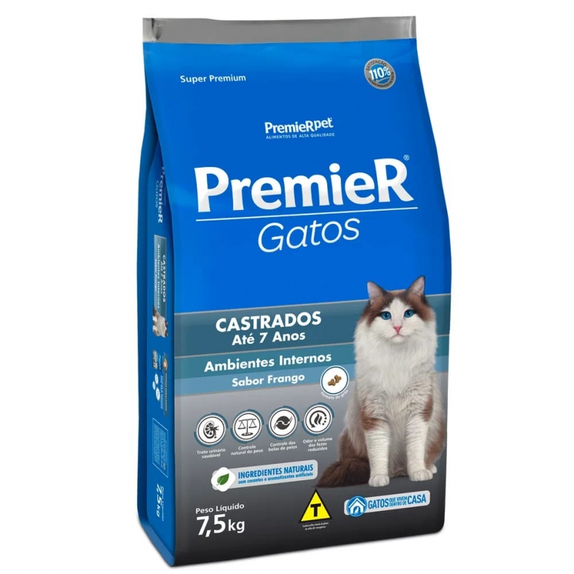 PREMIER GT CASTRADO ATE 7 FRANGO 7,5KG