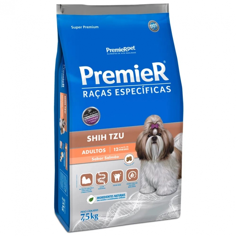 PREMIER SHIH TZU ADULTO SALMAO 7,5KG
