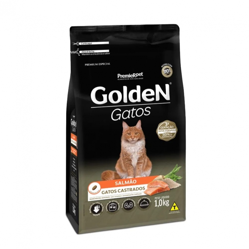 GOLDEN GT CASTRADO SALMAO 1KG