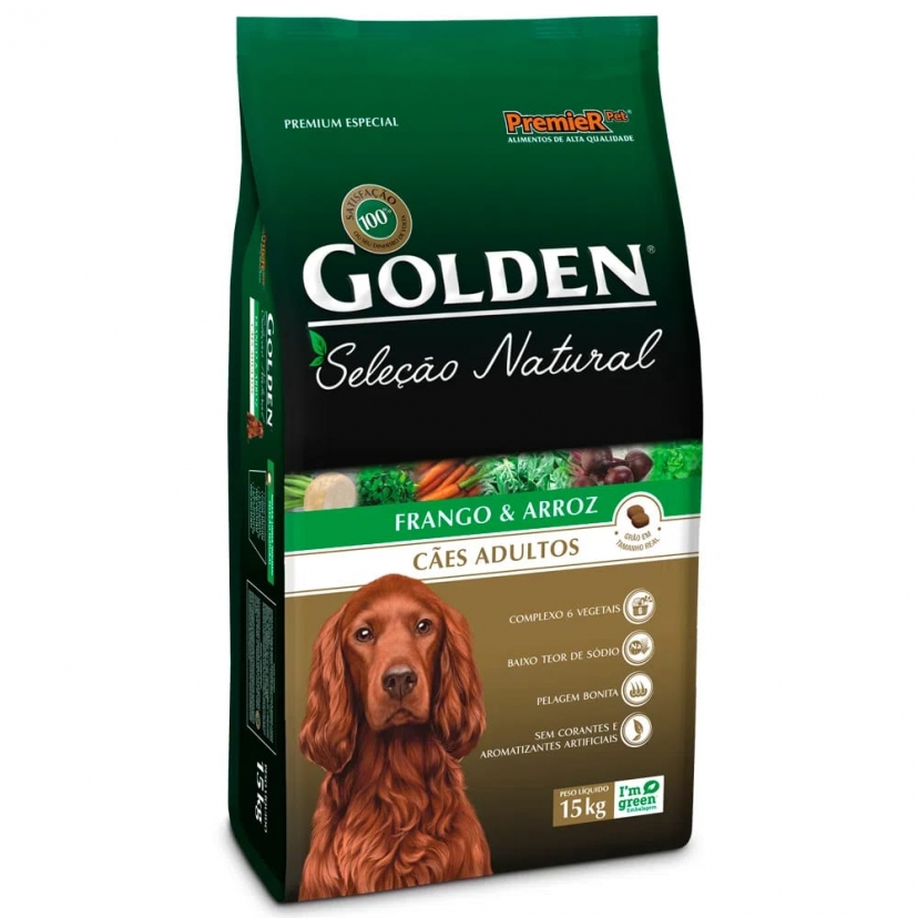 GOLDEN SELECAO NATURAL ADULTO 15KG