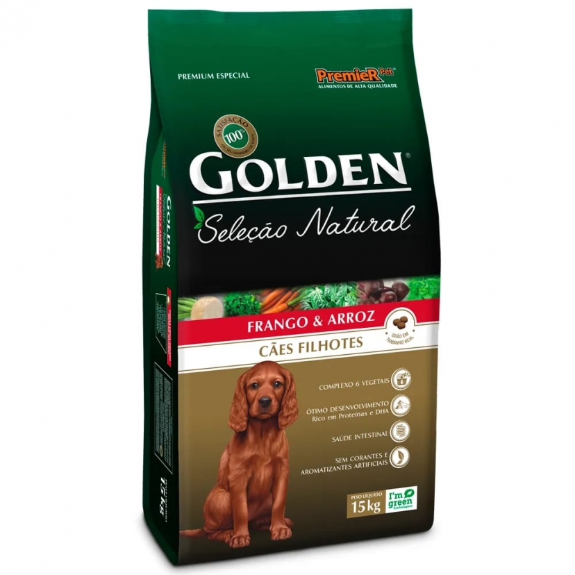 GOLDEN SELECAO NATURAL FILHOTE 15KG