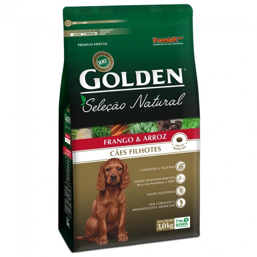 GOLDEN SELECAO NATURAL FILHOTE 3KG