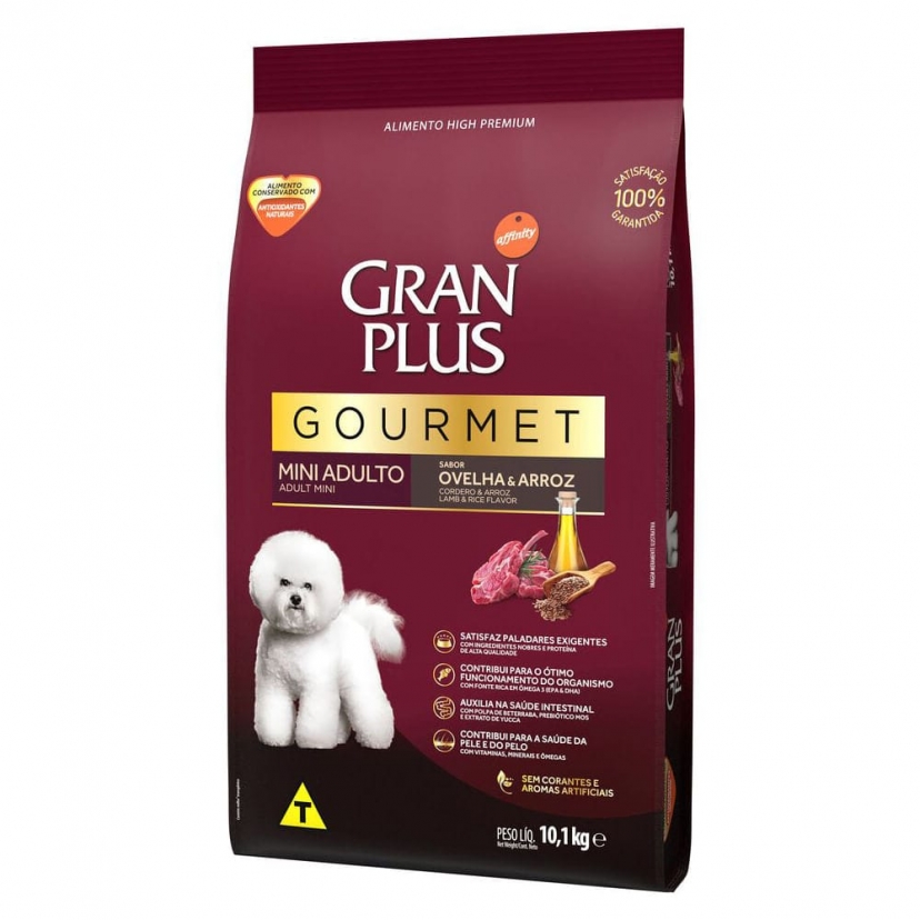 GRANPLUS GOURMET MINI ADULTO 10,1KG OVELHA 