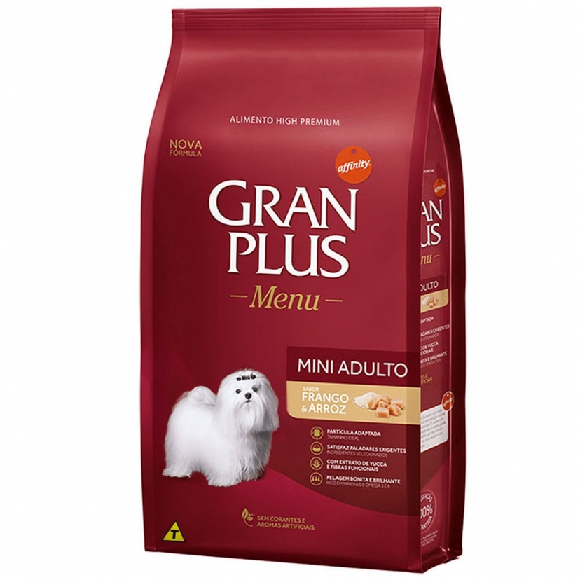 GRANPLUS MENU ADULTO MINI FRANGO E ARROZ 10,1 KG 