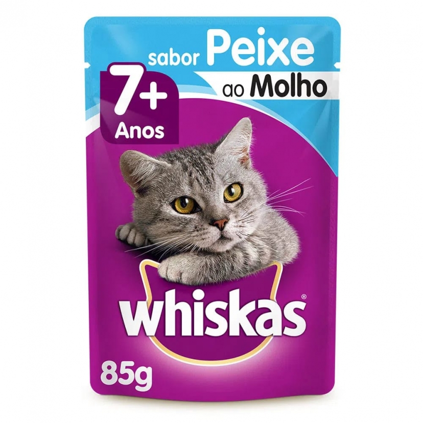 WHISKAS SACHE 85G 7+ PEIXE 