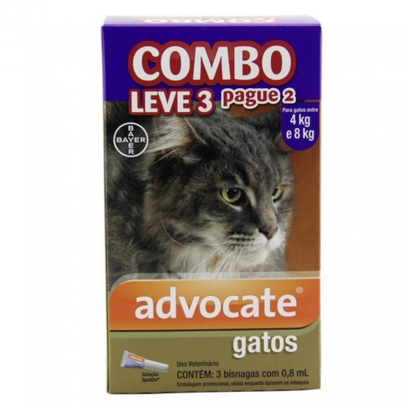 ADVOCATE COMBO GATO 4 A 8KG