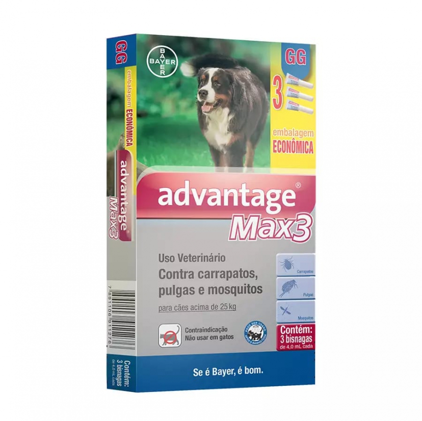 ADVANTAGE MAX 3 ACIMA 25KG 4,0ML