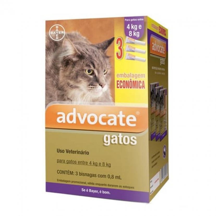 ADVOCATE GATO 4 A 8KG 0,8ML