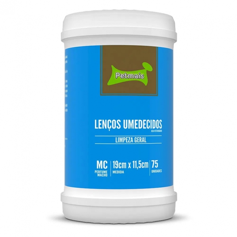 PET MAIS LENCOS UMEDECIDOS AZUL C/75UN