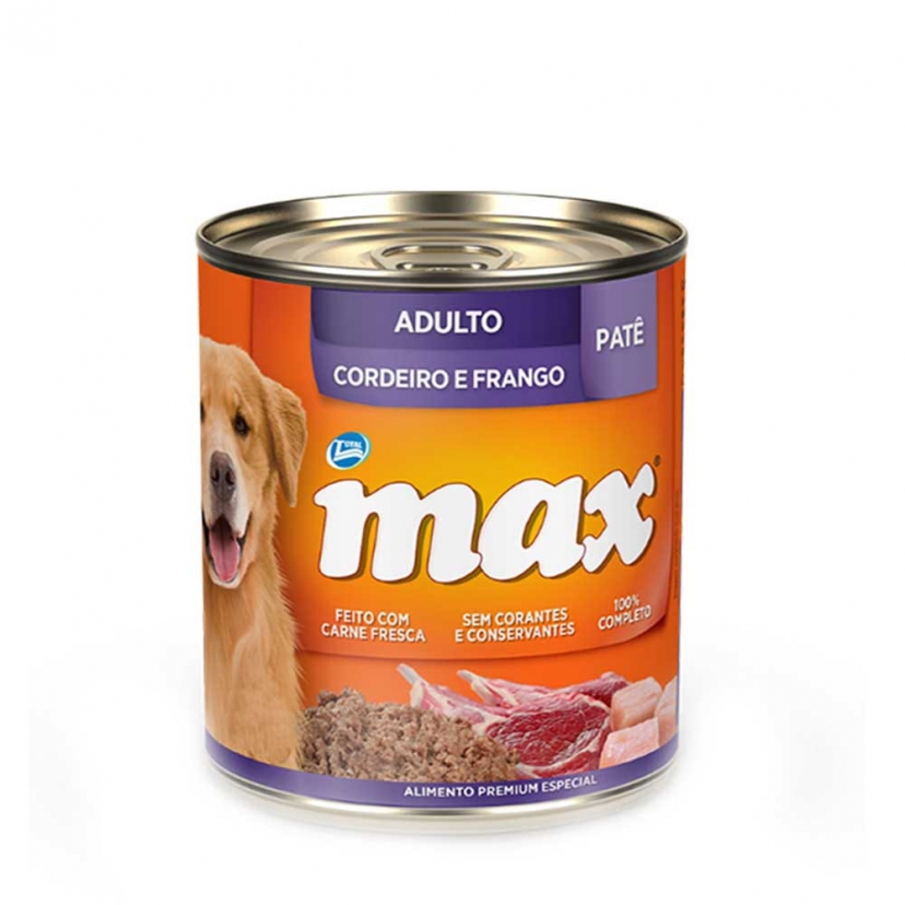 MAX CAES LATA CORDEIRO E FRANGO 280G