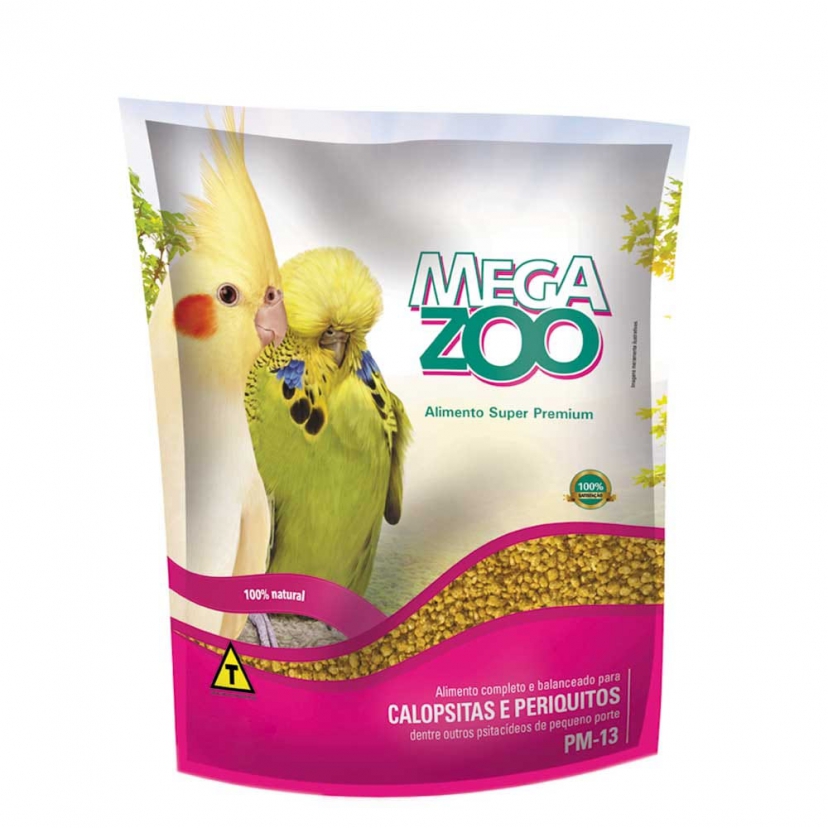 MEGAZOO EXTRUSADA CALOPSITA E PERIQUITO 350G