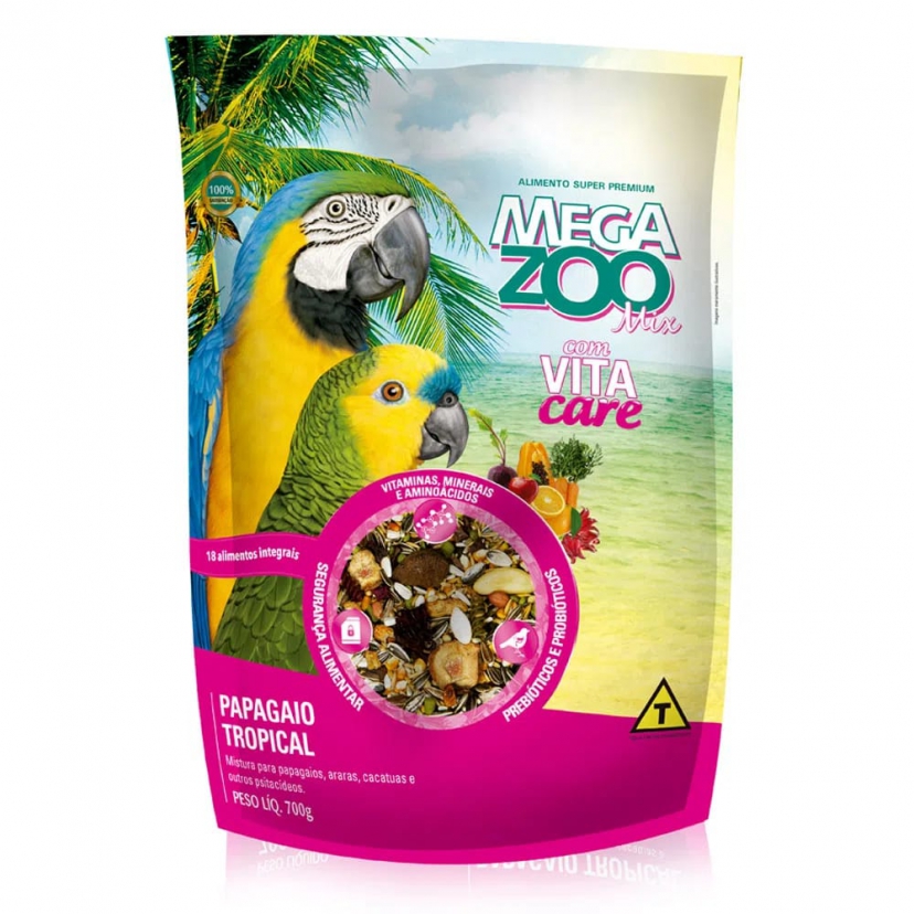 MEGAZOO MIX PAPAGAIO TROPICAL 700G