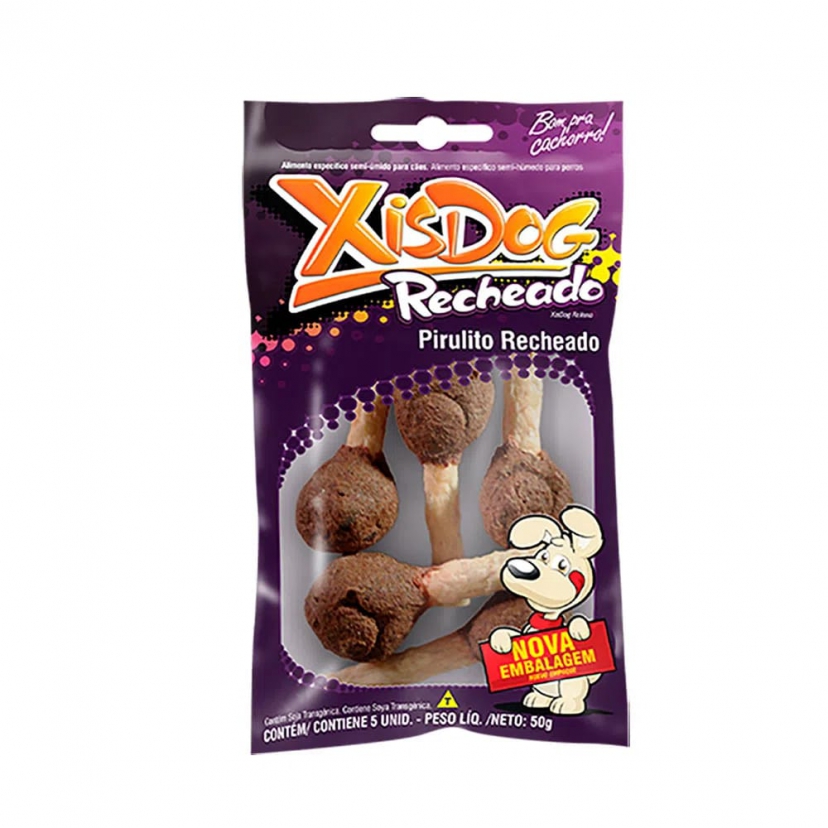 XISDOG RECHEADO PIRULITO RECHEADO 50G