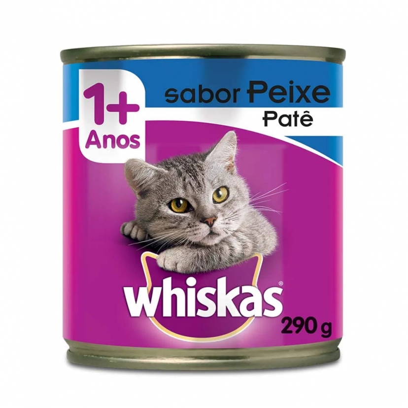 WHISKAS LATA PEIXE PATE 290G
