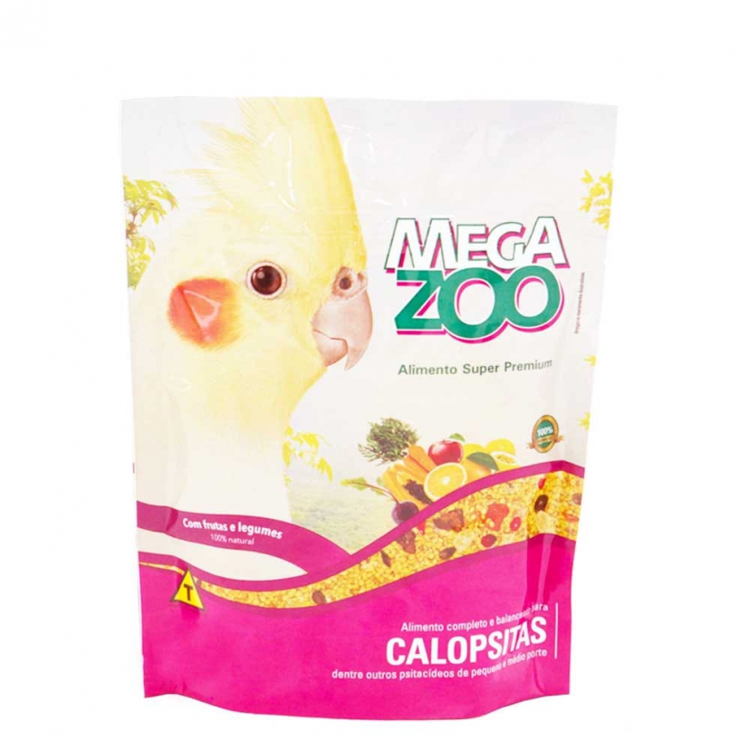 MEGAZOO CALOPSITA C/ FRUTAS E LEGUMES 350G