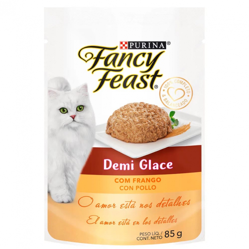 FANCY FEAST 85G DEMI GLACE FRANGO 