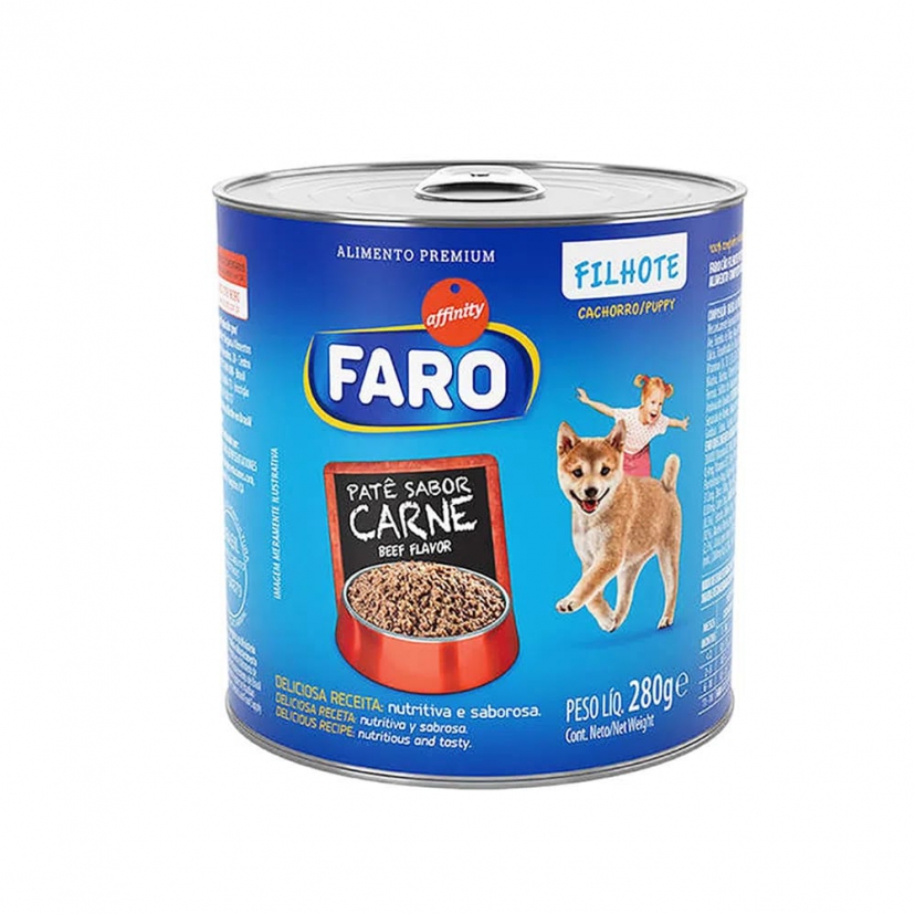FARO LATA FILHOTE CARNE 280G