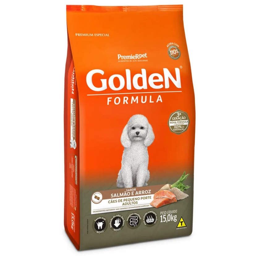 GOLDEN ADULTO SALMAO MINI BITS 15KG
