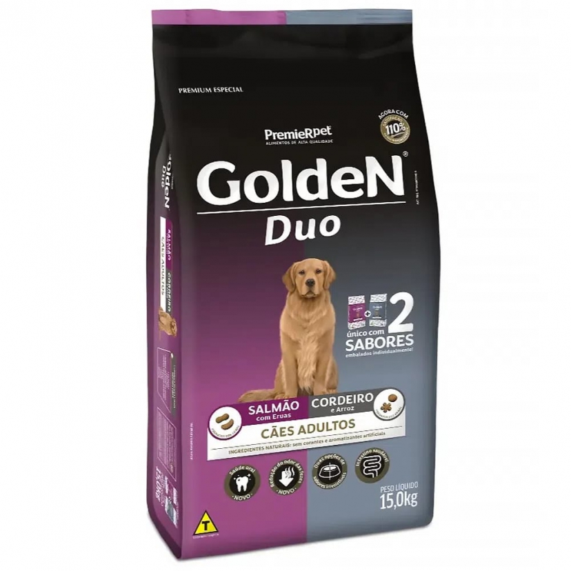GOLDEN DUO SALMAO/CORDEIRO 15KG