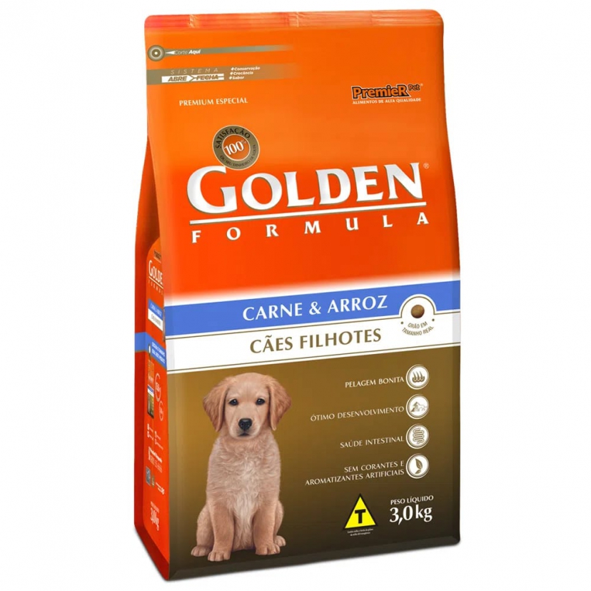 GOLDEN FILHOTE CARNE 3KG