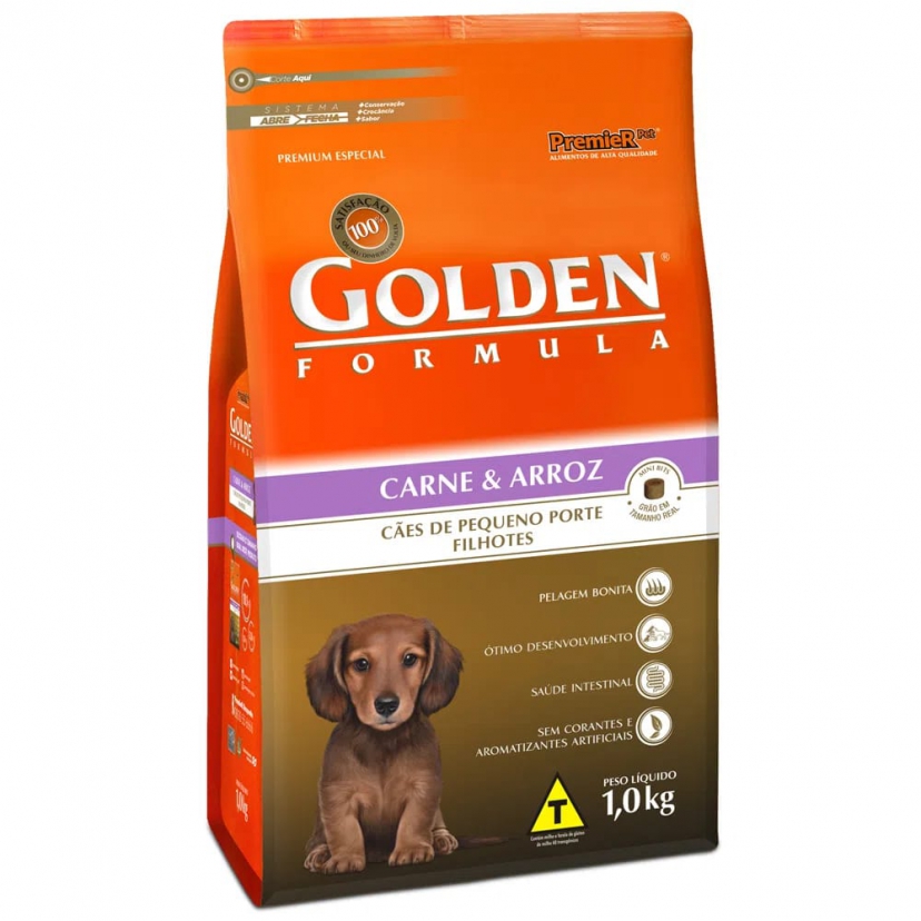 GOLDEN FILHOTE CARNE MINI BITS 1KG